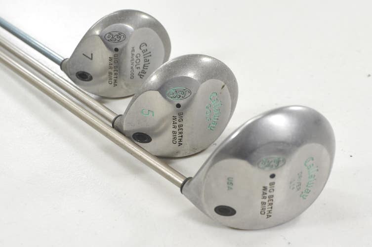 Callaway Big Bertha Warbird Ladies 11* Driver, 5 and 7 Fairway Woods Set #221423