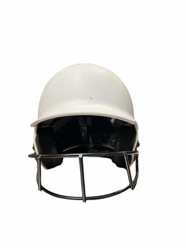Used Mizuno Wht Softball Helmet Batting Helmet W Mask White One Size 11834-s000052632