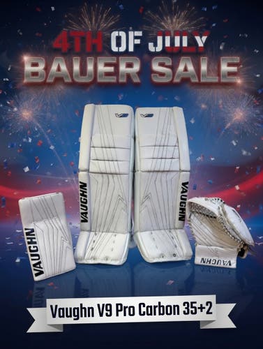 35" + 2 Vaughn Velocity V9 Pro Carbon USA Regular Goalie Full Set (Reconditioned)