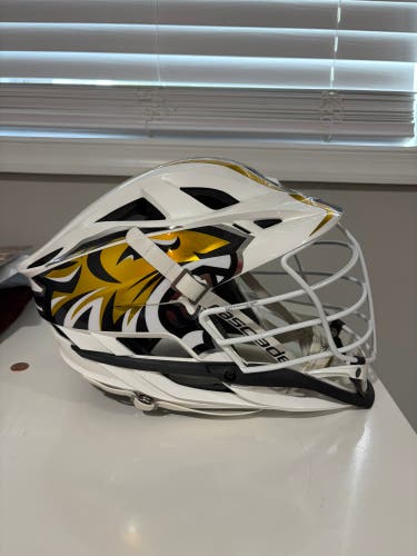 Game Used Towson Lacrosse Cascade S Lacrosse Helmet