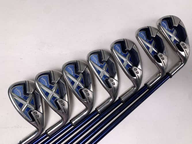 Callaway X-22 Iron Set 4-PW 45g Ladies Graphite Womens RH