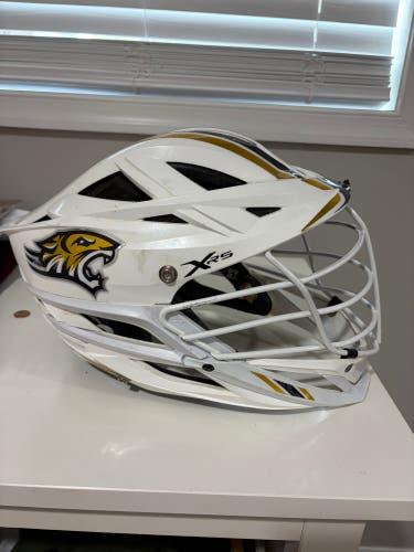 Game Used Towson Lacrosse Cascade XRS Helmet