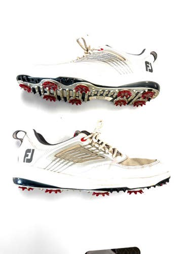 Used Foot Joy Mens Golf Shoes White Senior 9.5 11860-s000310680