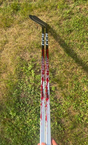 2 Pack Custom Red Senior CCM FT9 Pro Left Hand Hockey Stick P28 75 Flex (New)