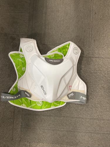 Used Maverik M6 Ekg Lacrosse Shoulder Pads White Lg 11614-s000238628