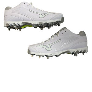 Used Mizuno Metal Cleats Bb Sb Cleats White Senior 10 11873-s000242338