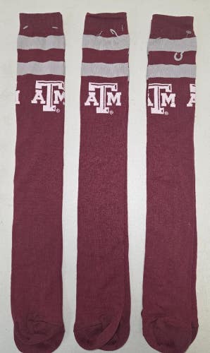 ST11 Mens NCAA TEXAS A&M AGGIES Crew Socks Lot of 3 Pair LARGE New