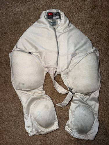 White Men's XL Youth Nike Team Defender Game Pants (Used)