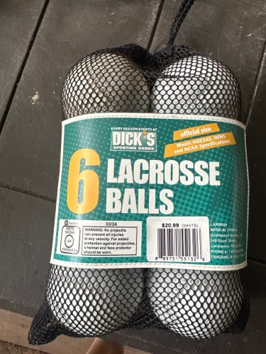 Lacrosse Ball 6 Pack (New)