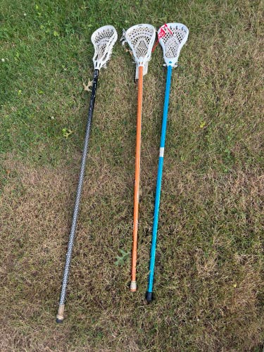 3 d poles lacrosse stick bundle. Some cut down