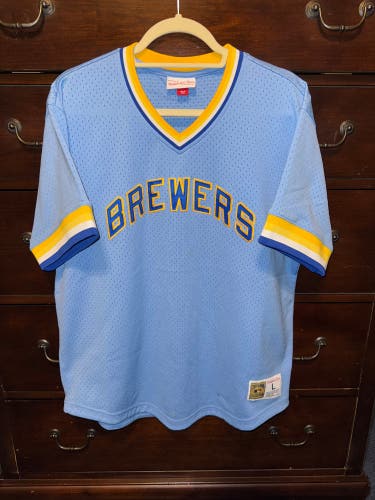 Large Mitchell & Ness Brewers Jersey (Used)