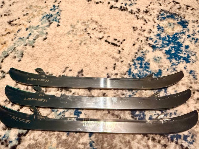 3 sets of 263 mm Bauer steel-LS Pulse Ti x 2, Fly Ti x 1 all with Zuperior M profile