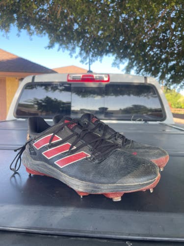 Red Men's Size M 9.5 (W 10.5) Adidas Adizero Afterburner 8 (Used)
