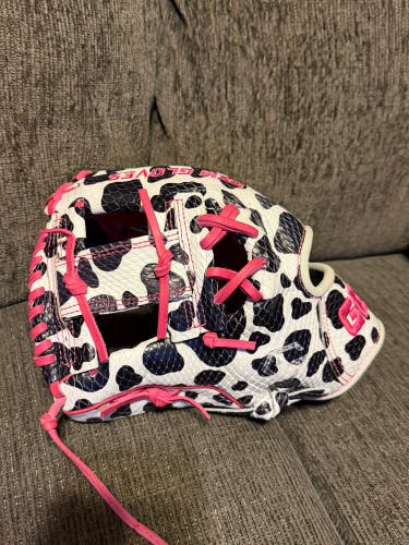 GEM Cow Snakeskin Left Handed Baseball Glove Mitt LHT 12” Pitchers