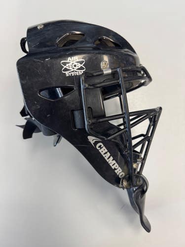 Used Champro AIRTECH SYSTEM YOUTH Catchers Helmet w/Mask Black One Size 11860-S000311405