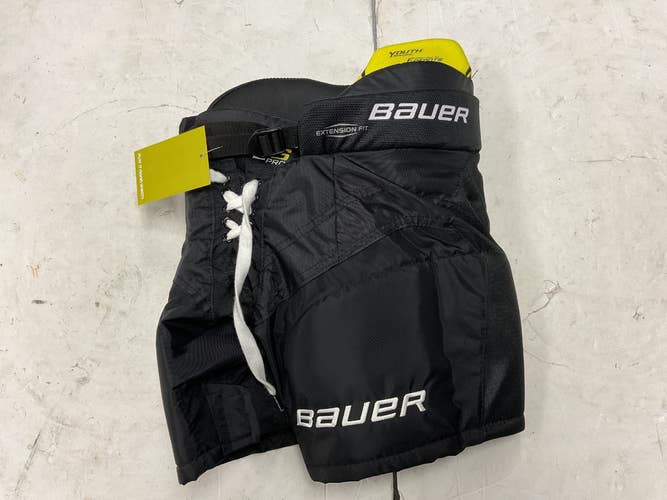 Used Bauer SUPREME 2S PRO Youth Pant Black And Yellow SM 11855-S000206433