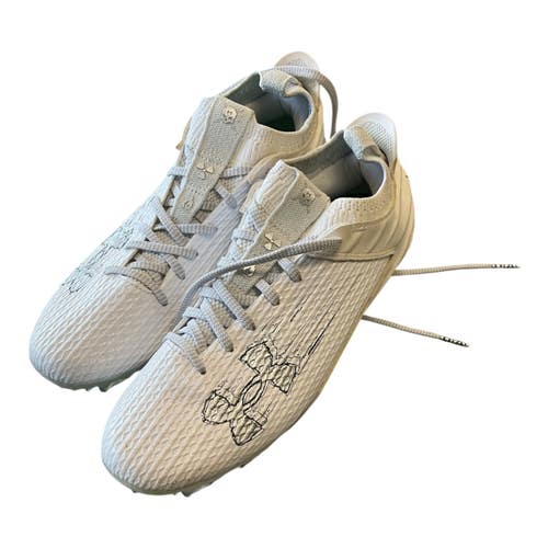 Used Under Armour BLUR SMOKE MC 2.0 LAX Cleats Mens White Senior 8 11450-S000524173