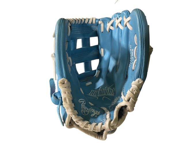 Used Rawlings HIGHLIGHT SERIES BB/SB Glove RH Throw Carolina Blue 11 1/2" 11847-S000036775