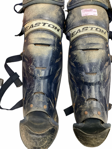 Used Easton Catchers Leg Guards Navy Blue Adult 11613-S000185263