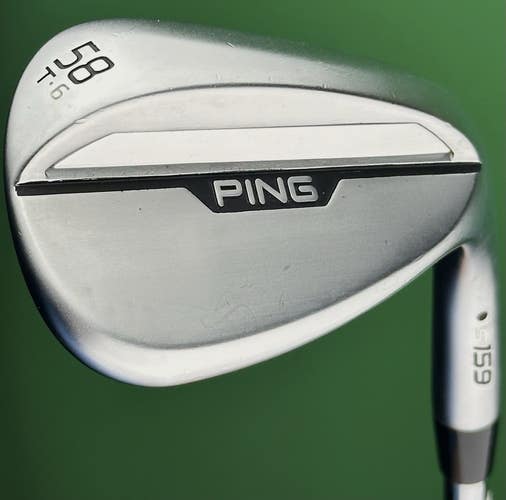 PING S159 Chrome Lob LW Wedge 58-06* T-Grind Steel Z-Z115 Wedge Flex Right Hand