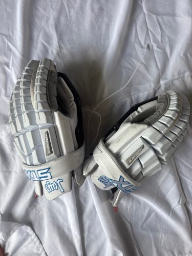 John’s Hopkins (number 22) STX Surgeon RZR Lacrosse Gloves (Used)