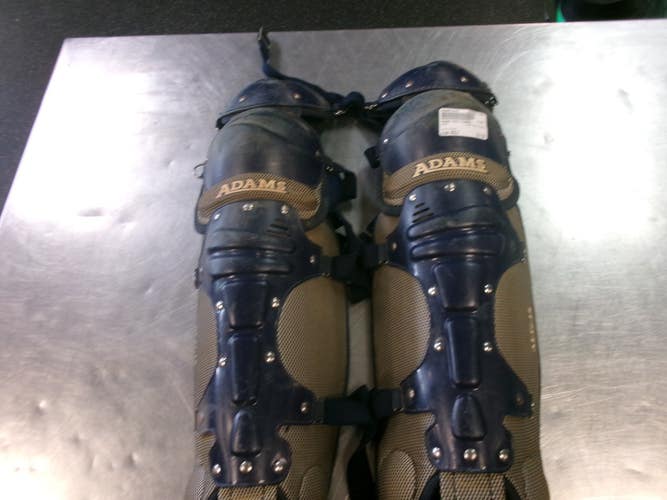 Used Adams SHIN GUARDS Catchers Leg Guards Black Adult 11868-S000070443