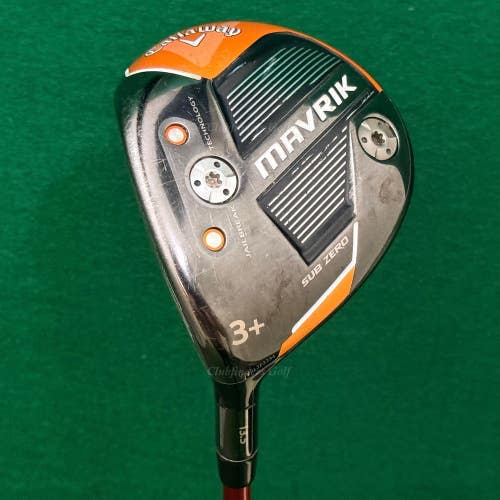 LH Callaway Mavrik Sub Zero 13.5 Fairway Wood 3+ Denali Red 50G 6.0 Stiff