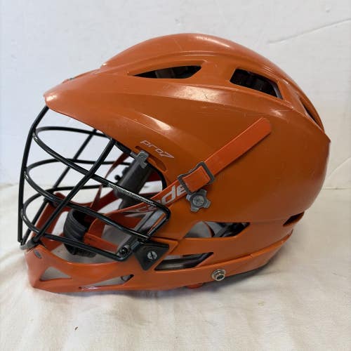 Adult Size Cascade PRO 7 Lacrosse Helmet. Orange
