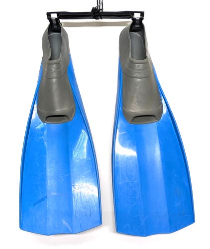 SaekoDive Full Foot Fins Scuba Dive Snorkel Blue Large 9-10
