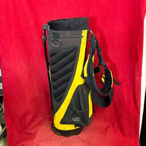 Golf Cart: Cobra junior youth golf stand bag in black and yellow