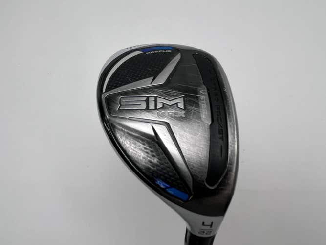 TaylorMade SIM MAX 4 Hybrid 22* Fujikura Ventus Blue 7-S Stiff Graphite Mens RH