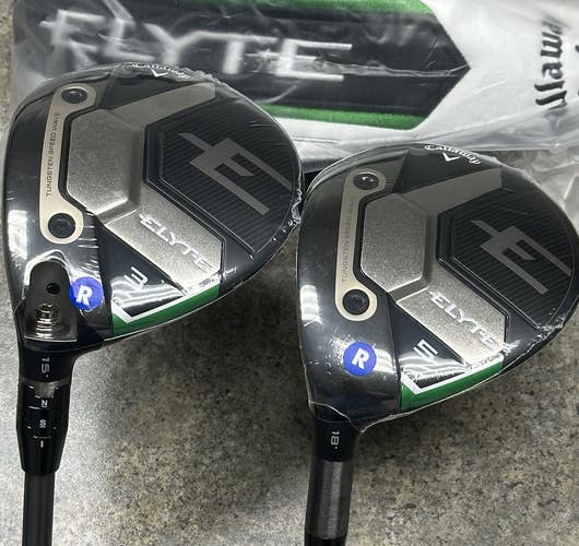 Callaway Elyte Fairway Wood Set LEFT Hand 3-Wood 3W, 5-Wood 5W Denali Regular LH