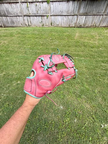 Rawlings Heart of the Hide Pink and Turquoise Baseball Glove 11.5" (Used)