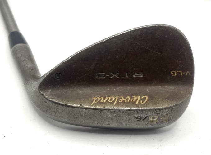 Cleveland RTX-3 Tour Raw V-LG 58/06 Lob Wedge Steelfiber 95 Regular Shaft *Nice*