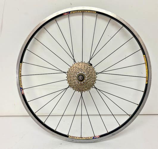 Bontrager Super Stock 8-Speed 28-Spoke Black Aluminum 26" QR Rear Wheel  CLEAN