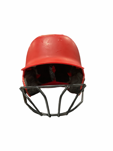 Used Evoshield RED W/ MASK Batting Helmet w/Mask Red SM 11834-S000053443