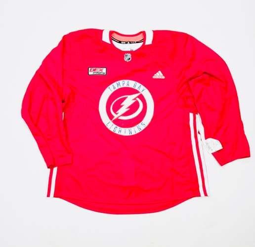 New Tampa Bay Lightning Adidas Practice Jersey-56-Red