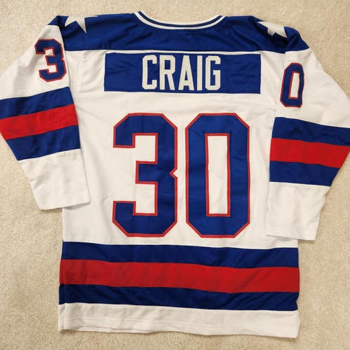 Jim Craig 1980 Team USA Olympics Hockey Jersey (Lightly Used)