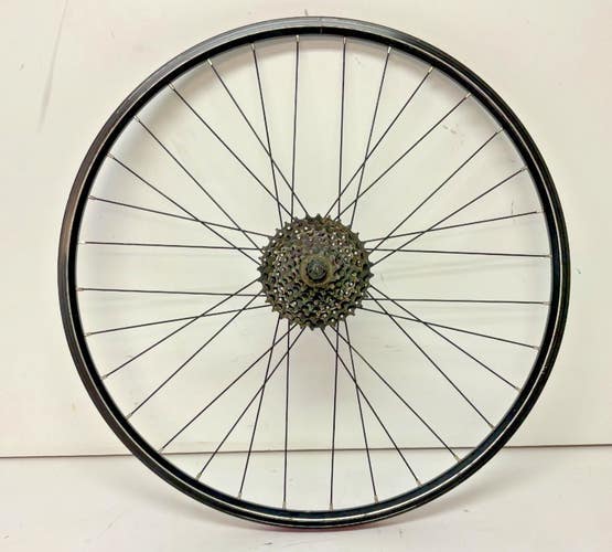 8-Speed 32-Spoke Black Aluminum Disc Brake 26" QR Rear Wheel Formula Hub CLEAN
