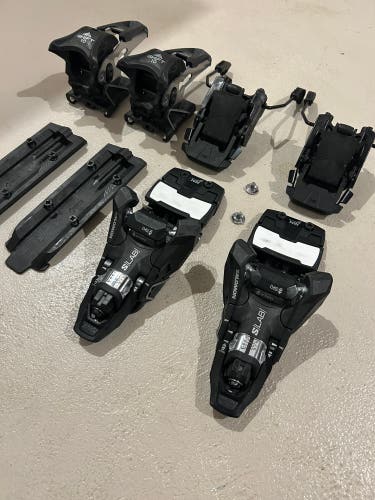 OBO Salomon Shift2 Alpine Touring Ski Bindings 100 mm Brake Width Max Din 10 (Used)