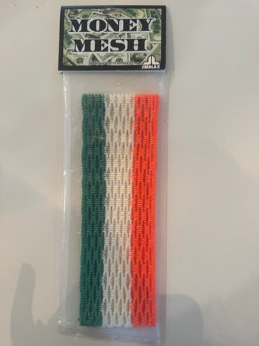 Jimalax Money Mesh Lacrosse Mesh NEW Orange/Green/ White