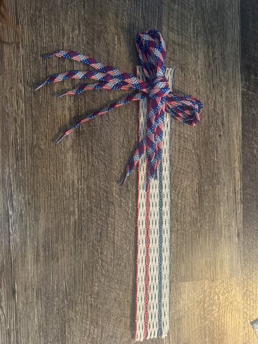 USA Red White & Blue Lacrosse Mesh Kit | Patriot Mesh + 4 Matching Shooting Laces | New