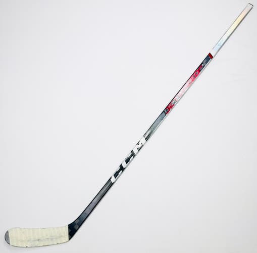 Custom Red CCM JetSpeed FT6 Pro (Trigger 8 Pro Build)-RH-80 Flex-P28M-Grip W/ Corner Texture