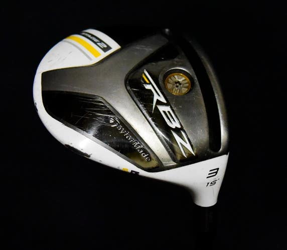 TAYLORMADE ROCKETBALLZ 3 WOOD LOFT 15, SHAFT 43.5 IN, STIFF FLEX, RIGHT HANDED