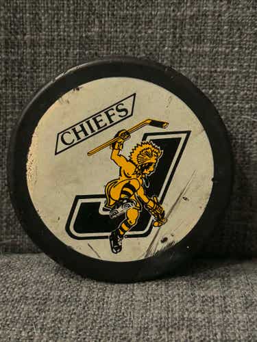 Vintage Johnstown Chiefs ECHL Minor League Hockey Official Hockey Puck