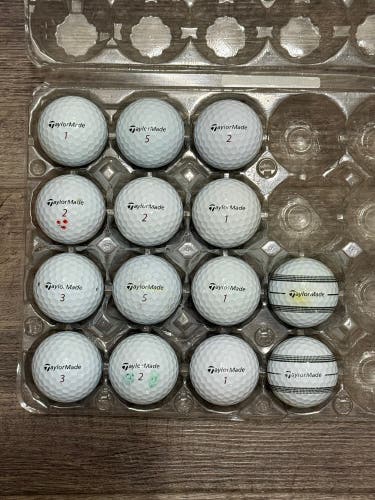 14 TaylorMade TP5x Golf Balls - 4A Good Condition