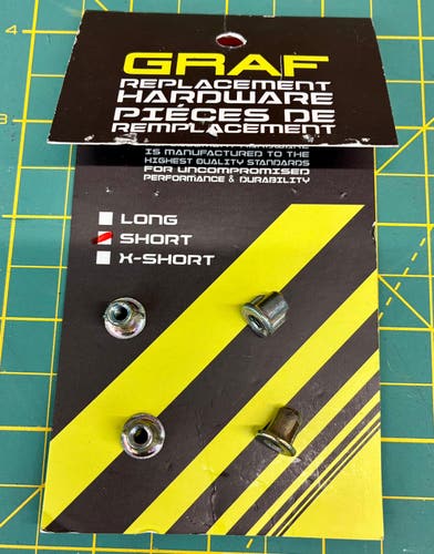Graf RMS [ SHORT T NUTS 4 pieces ] Rapid Mounting System DIY hardware only hockey skates
