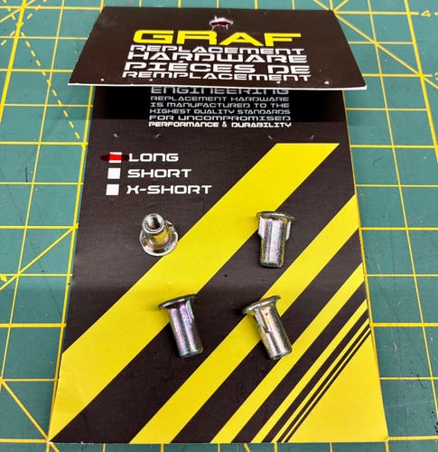 Graf RMS [ LONG T NUTS 4 pieces ] Rapid Mounting System RMS DIY hardware only hockey skates