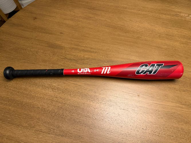 2021 Marucci CAT Alloy USABat Certified Bat (-11) 13 oz 24" (Used)
