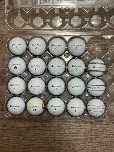 19 TaylorMade TP5 Golf Balls - 4A Near-Mint Condition